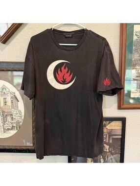Vintage 90s RARE Black Label Designer Skate Shirt Size Large Skateboarding